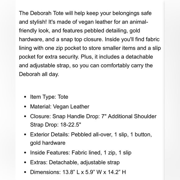 Urban Expressions Deborah tote bag - Picture 2 of 14